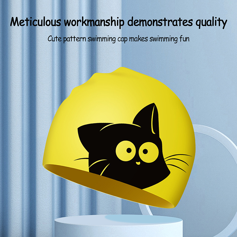 Cute Cat Swimming Cap For Long - огляд і ціна Aquatic Sports Cap