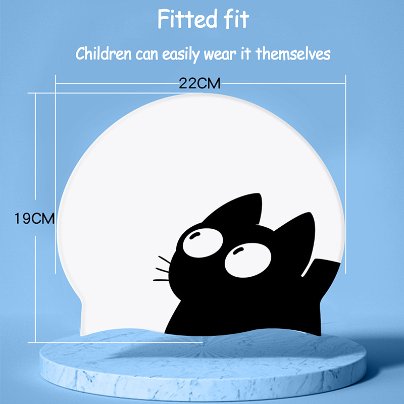 Cute Cat Swimming Cap For Long - огляд і ціна Aquatic Sports Cap